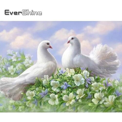Evershine Diamond Painting Animals Pigeon Diamond Embroidery Full Square Diamond Mosaic Cartoon Cross Stitch Diamond Beads Art