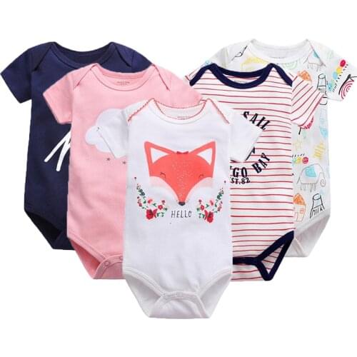 Bodysuit for Newborns Baby Boy Girl Clothes Childrens Newborn Gifts Girl Boy Bodysuit Infant Twins Carters Summer Onesie Goods