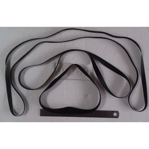Fold length:370mm Width:5mm Thickness:0.6mm Black Glue Phonograph Drive Belt Mechanical Equipment Crafts Flat Belt Recorder