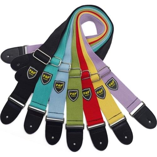 Cotton Guitar Strap Bass Guitar Strap Black Brown Blue Red Strap For Guitar Musical Instruments