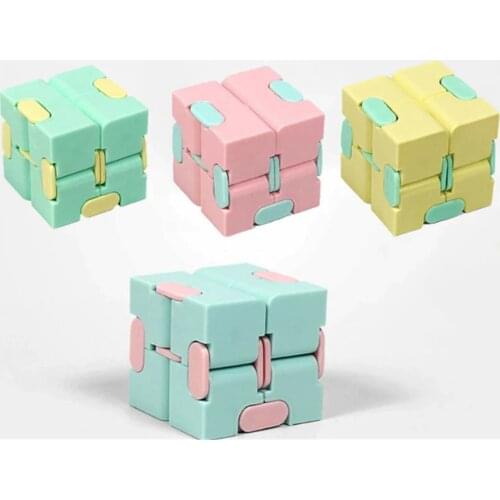 Children Adult Decompression Toy Infinity Magic Cube Square Puzzle Toys Relieve Stress Funny Hand Game Four Corner Maze Toys