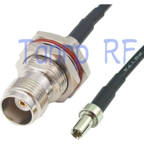 50CM Pigtail coaxial jumper cable RG174 extension cord 20in TNC female jack to TS9 male plug RF adapter