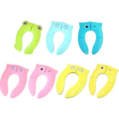 Cute Folding Potty Seat Pad Kids Travel Portable Baby Toddler Toilet Training seat Cover Cushion Children Pot Chair Pad