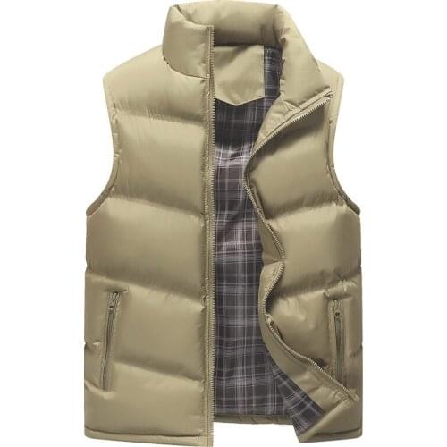 Mens Casual Autumn Baggy Fleece Vest Male Classic Solid Zipper Sleeveless Overcoat Fashion Warm Thick Waistcoat For Men 3XMR39