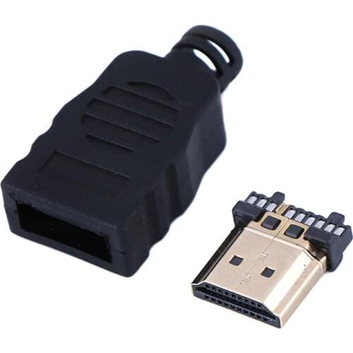 New 1Pcs HDMI Male Connector Transfer Terminals With Box High Qyality