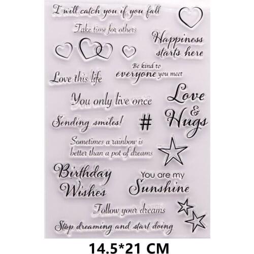 2021 New Words Clear Stamps DIY Scrapbooking Craft Supplies Rubber Silicon Seals Card Album Hobby ink pad Stamping