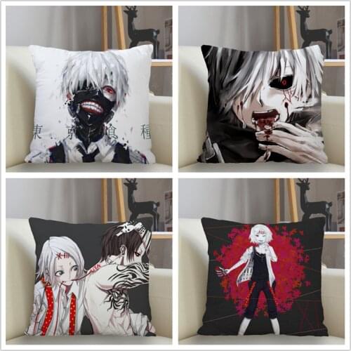 Musife New Custom tokyo ghoul fan art Pillowcase Sofa Decorative Cushion Cover Pillowcase Home Decor Drop Shipping Wholesale