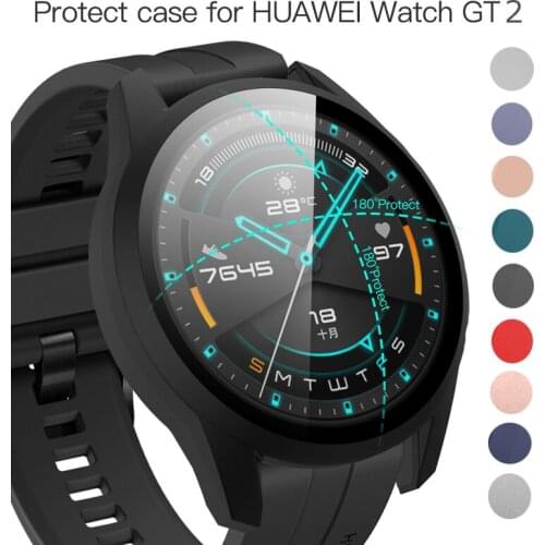 New Protective Case For Huawei Watch GT2 46mm 42mm All-Around Screen Protector Tempered Film Glass Full Cover Bumper Accessories