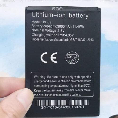 100% New Original For THL T9 Pro 3000mAh Battery BL-09 For THL T9 Pro Mobile Phones Smartphone Replacement Battery