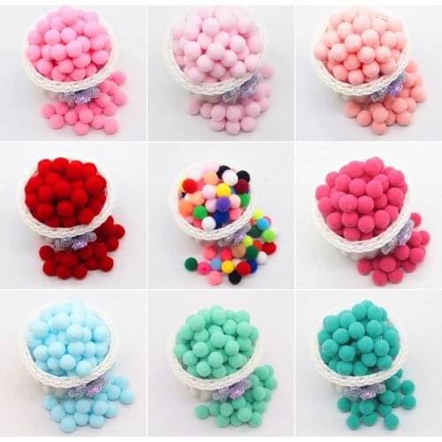 Pompom 8mm 10mm 15mm 20mm 25mm 30m Pom Poms Ponpon Ball Colorful Pompony Crafts Supplies DIY for Kids Toy Garment Sewing 20g