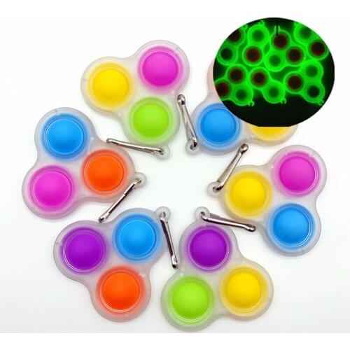 Simple Dimmer Keychain Charms Accessories Fidget Toys For Men Women Children Simple Dimmer Antistress Key Holder Ring Gift