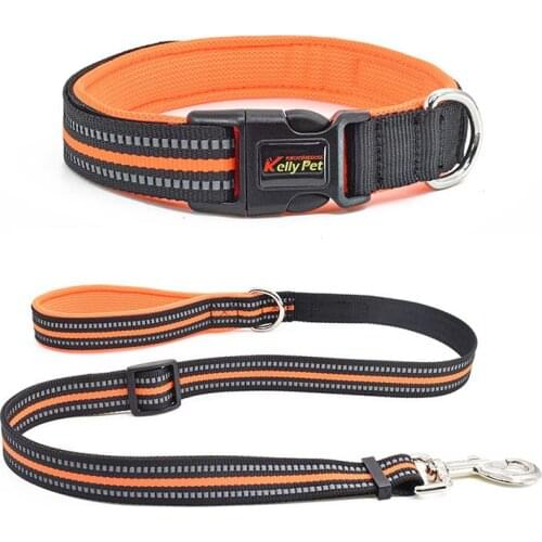 Adjustable Dog Collar and Leash Set 3M Reflective Breathable Nylon Pet Collars for Small Medium Large Dogs Pet Products