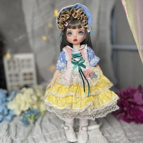 New 30cm Handmade painted Plastic girl doll 1/6 BJD jointed movable body doll
