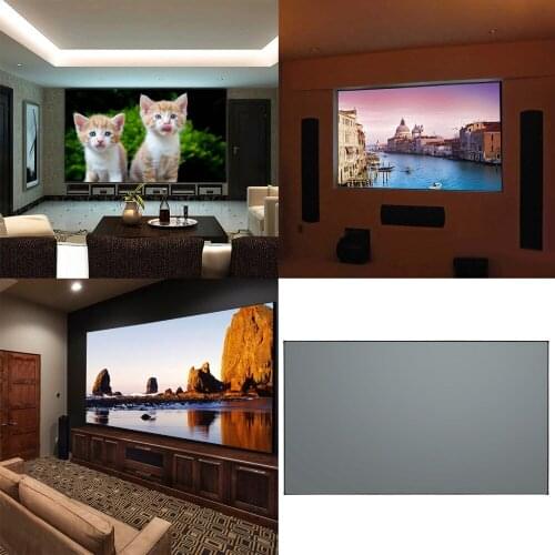 SUNNYLIFE 16:9 Portable Foldable Anti-light Projector Screen Wall Mounted Projection Screen for Home Theaters Outdoor Film Movie