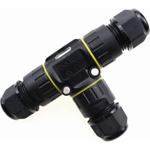 T shape Cable Connector 2pin 3pin 4pin IP68 Waterproof Wire Plug T Connector for lighting