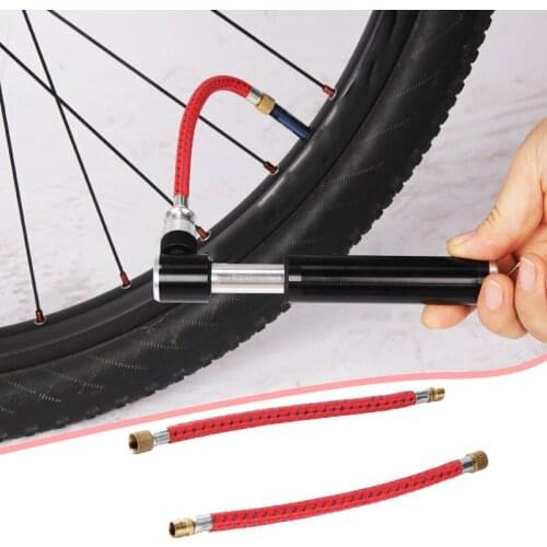 Universal Bicycle Pump Hose Flexible Tire Valve Tube Extension Replacement Pump Parts 160mm Long Inflador Bicicleta Gonfleur