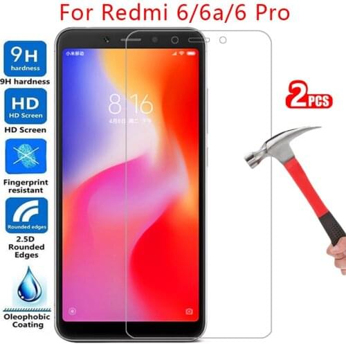 Tempered glass screen protector for xiaomi redmi 6a 6 pro a a6 6pro case cover on redmi6 redmi6a protective phone coque bag 360