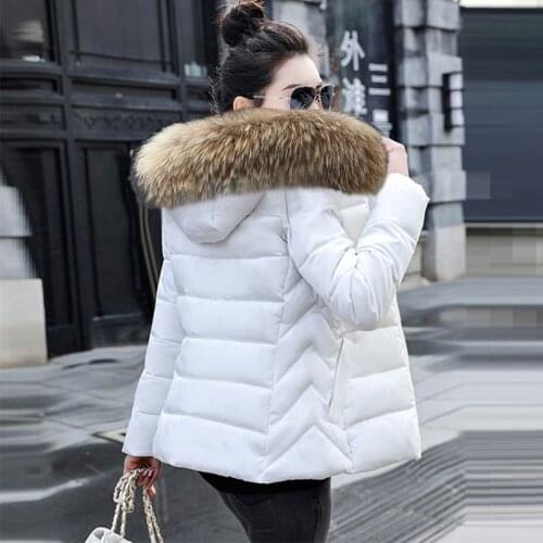 Large size 6XL Female Outerwear Autumn Winter Warm Jacket Female 2021 Fashion Coat Women False Fur Collar Down Cotton Parkas