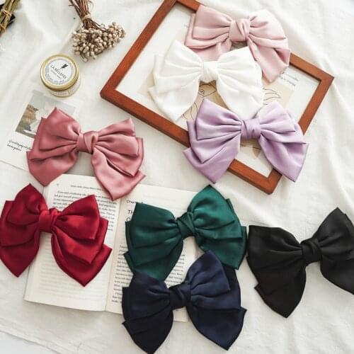 Women Knotted Bow Ribbon Long Headband Headdress Korean Fashion Barrette Girl Hairpin Chiffon Satin Headwear Hair Accessories