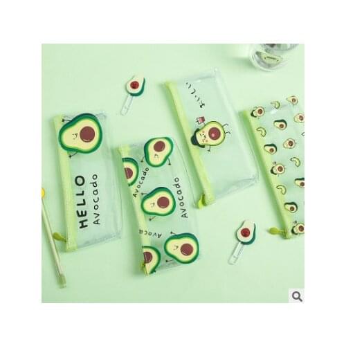 1 Pcs Pencil Case Avocado School Pencil Box Pencilcase Pencil Bag School Supplies Stationery