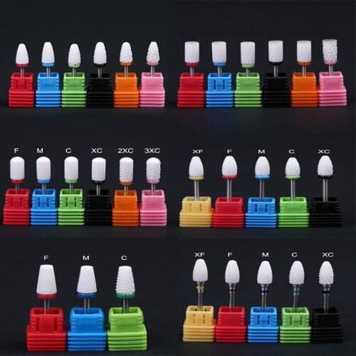 1pcs Ceramic Milling Cutter Nail Drill Bit Electric Pedicure Mill Bits Machine Files Nail Art Tools Equipment Manicure Drills#12