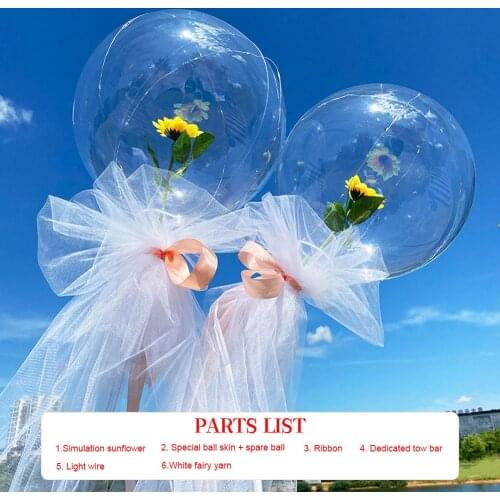 2Pcs Plastic Balloon Stand LED Balloons Decor Bobo Baloon Stick Stand With Battery Lights for Glow Party