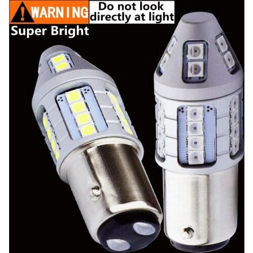2PCS Super Bright 1157 P21/5W BAY15D 30 SMD 3030 LED Car Daytime Running Light 21/5W Auto Tail Side Indicator Lamp Brake Bulb