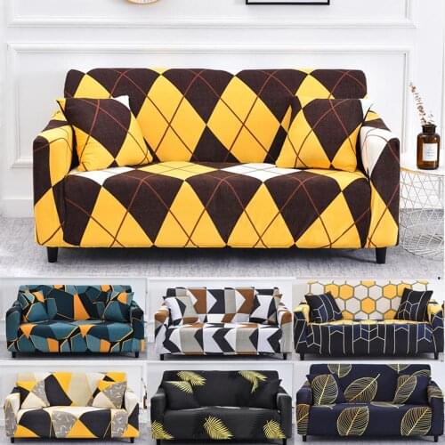 9 Styles Stretch Sofa Cover Slipcovers All-inclusive Couch Case Geometric Sofa Loveseat Cover (L-Style need 2 Sofa Case)