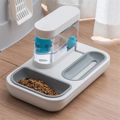 Pet Cat Bowl Dog For Cats Dogs Feeder Automatic Kitten Bowls Drinking Fountain 1.5l Capacity Puppy Feeding Waterer Dog Products