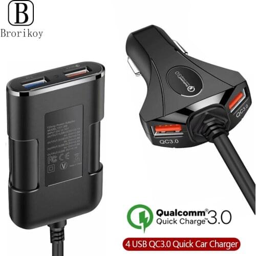 Quick QC 3.0 Charger Car Charging For iPhone Huawei Meizu Universal Samsung 4 USB Port Multi Mobile Phone Fast Charges Adapter