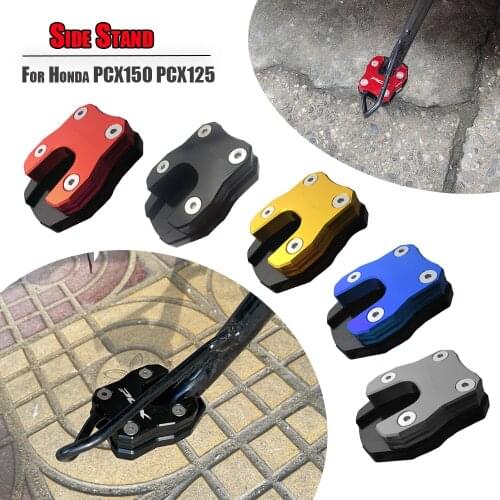 CNC Kickstand Footside Side Stand Extension Foot Plate For 2018 2019 2020 Honda PCX150 PCX125 PCX 150 125 Motorcycle Accessories