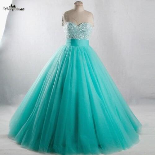 RSE944 Long Sweet 16 Dresses Mint Green Quinceanera Dresses