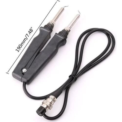 GXMA 902 ESD SMD Double Soldering Iron Tweezer Handle Clip Heating Plier Soldering Station Accessories