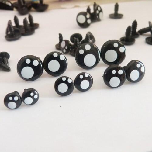 200pcs/lot 8/10/12/14/16mm round cute animal toy eyes plastic safety eyes & soft washer for plush doll accessories--size option