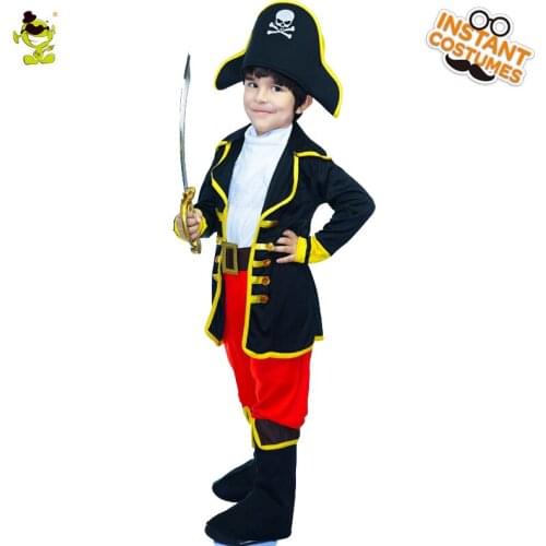 Cool Pirate Boy Costumes Halloween Party Outfits Carnival Fancy Dress Cosplay Pirate Costume for Boys