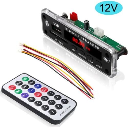 5/12V MP3 Decoder Board FM Radio Power Failure Memory Function Bluetooth MP3 Player Decoder Board Car Electronics