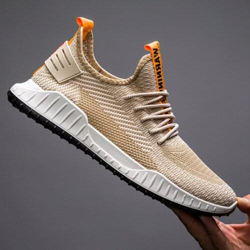 Men Shoes Sneakers 2020 New Flat Casual Shoes Fashion Spring Male Trend Fly Woven Breathable Walking Shoe Laces Tenis Masculino