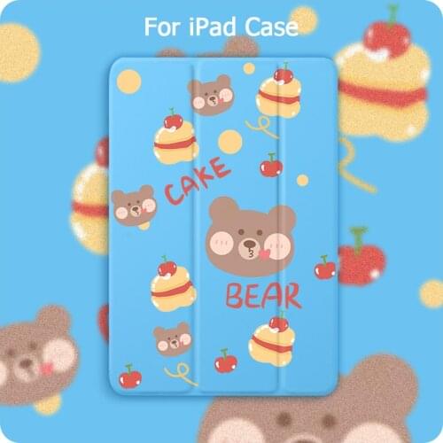 Soft Bears Cute iPad Case For iPad Magnet For iPad Mini 5 4 3 Case For iPad Air 2 Case Pro 2020 11'' Tablet Folding Case 5th 6th
