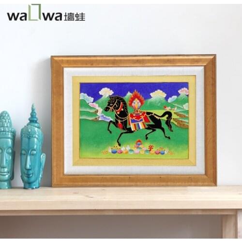 The frog pond wall plateau wind horse painting studio Thangka filigree decorative painting from the Tibetan Plateau