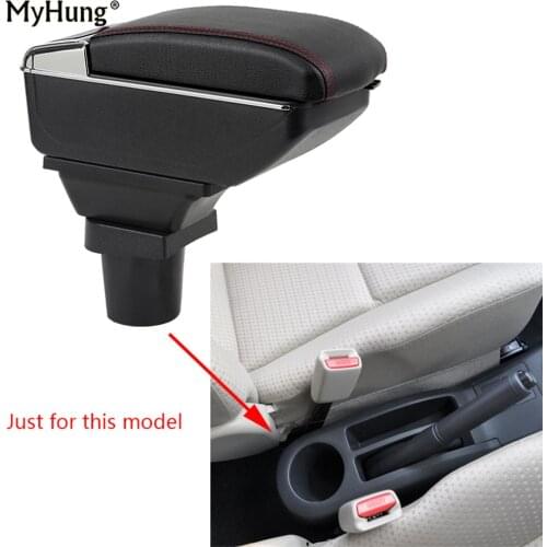 Armrest box For Toyota Yaris Vitz 06-11 Central Console Arm Store content box cup holder ashtray With Rise and Down Function