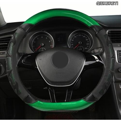 QIEKERETI Microfiber Leather Car Steering Wheel Cover For Audis A1 A3 A4 A4L A5 A6L A7 A8 Q3 Q5 Q7 TT