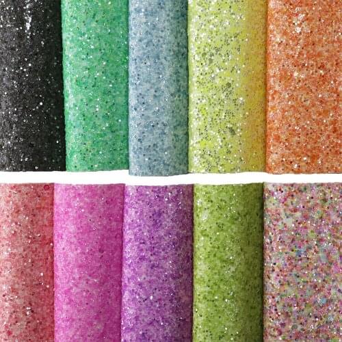 30X134cm Roll Chunky Glitter Glitter Fabric Synthetic Vnyl Leather For Bows Decoration DIY AY252