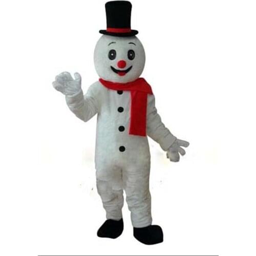 Helmet Snowman Mascot Costumes Walking Cartoon Apparel Birthday Party Advertisement Costumes Halloween Fancy DRESS Christmas
