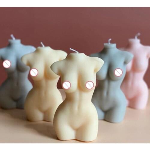 3D Art Human Body Silicone Mold Female Candle Resin Mold Male Shape Plaster Fragrance Candle Molds DIY Making Kit Soap Mold