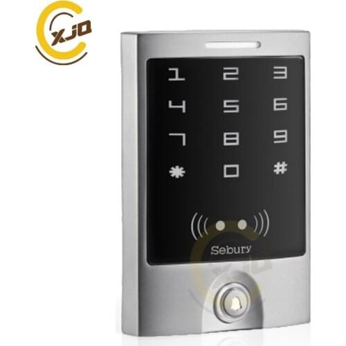 XJQ Fashion Series IP65 waterproof ID/EM Touch Screen Keypad Door Access Control System 125KHZ RFID Password Access Controller