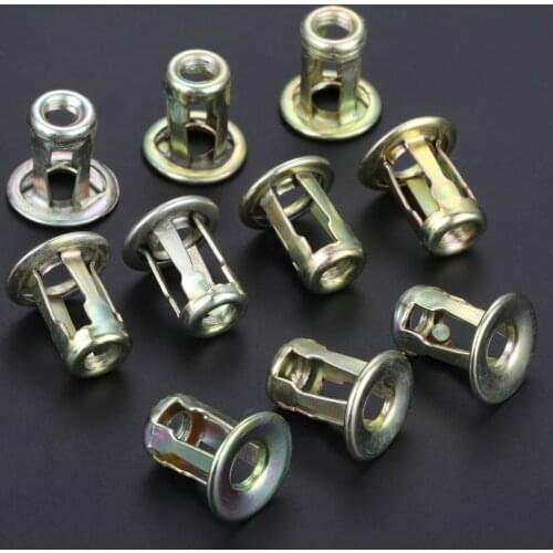 10Pcs Car Metal Screw Base Clamp Auto Trunk nut Front Back License Plate Install Fastener Clips Fit For Santana universal