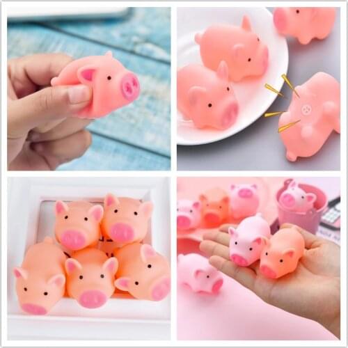 1Pcs Cute Baby Kids Squeaky Rubber Pig Bath Bathe Room Water Fun Game Playing Newborn Boys Girls Toys for Children Home Decor