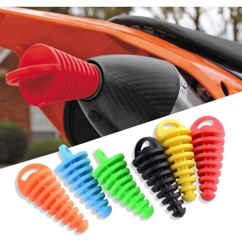 1PC Motorcycle Exhaust Pipe Motocross Tailpipe PVC Air-bleeder Plug Exhaust Silencer Muffler Wash Plug Pipe Protector