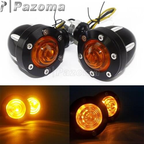 10mm Universal 3 Wire Motorcycle Blinker Running Bullet Turn Signal Light Indicator For Harley Honda Yamaha Chopper Cafe Racer