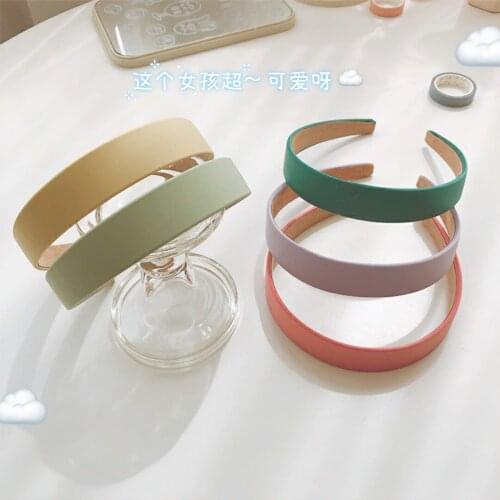 Wide Hairbands Simple Solid Candy Colors Fabric Anti-slip Women Headbands Fashion DIY Exquisite Hair Ornaments